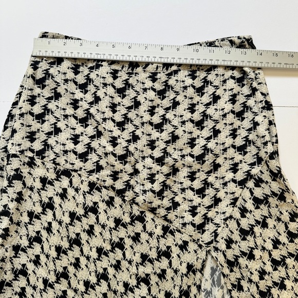 Wild Pony Midi Skirt Flared Crepe Side Slit Abstract Floral Print Sz S - Picture 10 of 16